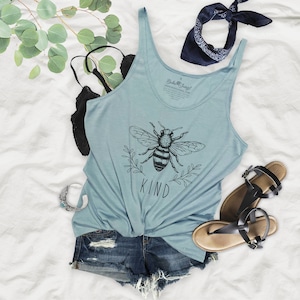 Bee Kind Flowy Womens Extra Flowy Tank Top - BK