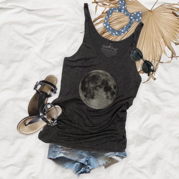 Full Moon Design Extra Flowy Womens Tank Top - FM12P