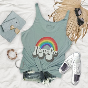 Namaste Boho Rainbow Design Extra Flowy Tank Top - NB12P