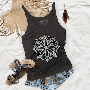 Womens Mandala Arrow Design Flowy Womens Tank Top - WM12P