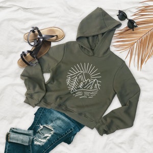 Forest Stream Sunrise Womens Pullover Hoodie - FS14P