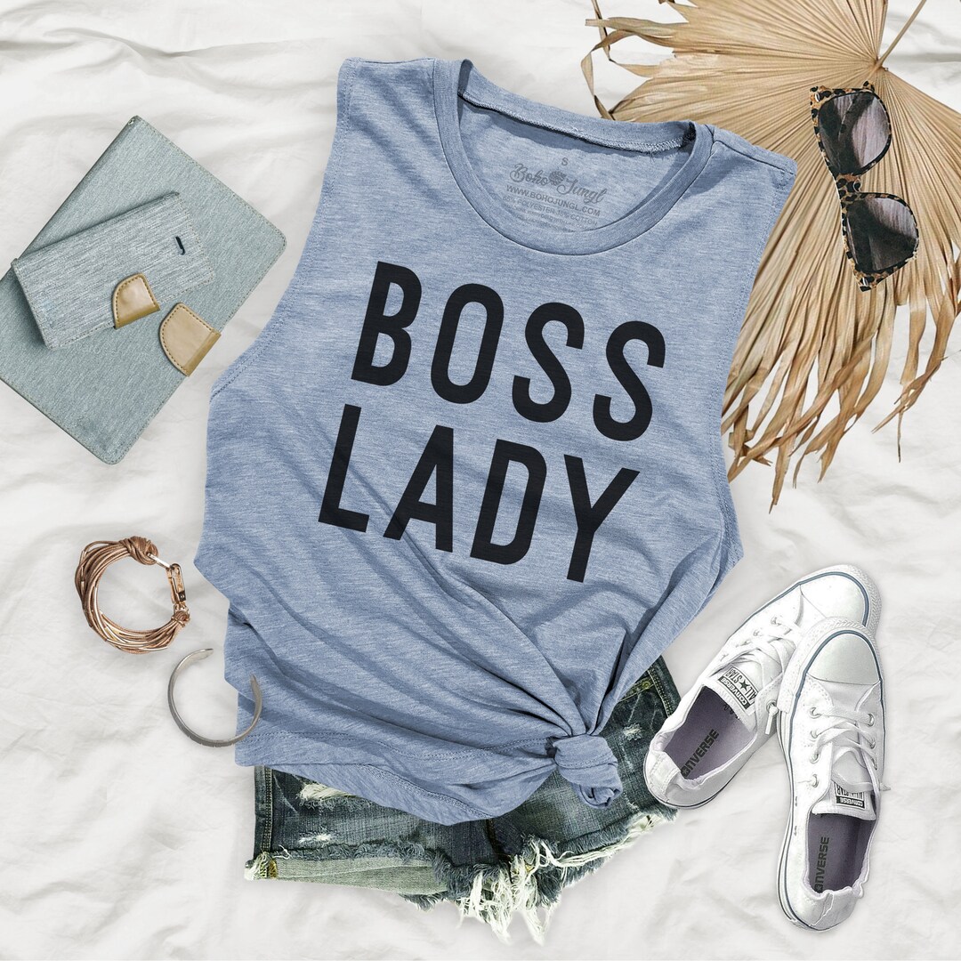 Boss Lady Design Womens Flowy Muscle Tank - BL - Etsy