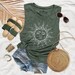 Vintage Sun Design Womens Flowy Muscle Tank