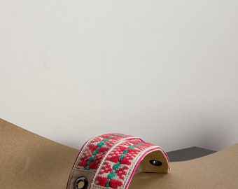 A Pair of Cuff Bracelets, Detachable Linen Cuffs with Exclusive Handmade Embroidery