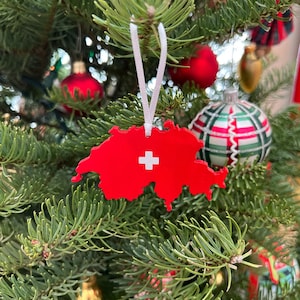 Switzerland Christmas Ornament, Swiss Memory, Souvenir, Swiss gift - Great gift for any Swiss expat