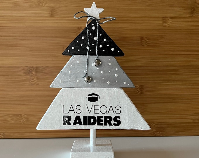 Wood Christmas Tree Las Vegas Raiders Wooden Christmas Decor Etsy