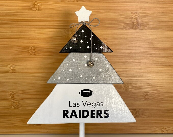 Wood Christmas Tree Las Vegas Raiders Wooden Christmas Decor Etsy