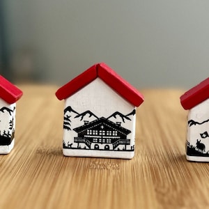 Lovely Swiss Chalet Ornament, Swiss souvenir-Switzerland ornament-cute gift for any Swiss (1 ornament)
