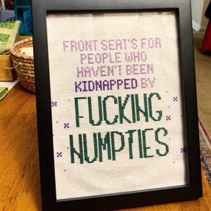 PATTERN - Carry On Series - Rainbow Rowell - Numpties - Digital PDF