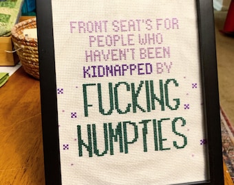 PATTERN - Carry On Series - Rainbow Rowell - Numpties - Digital PDF