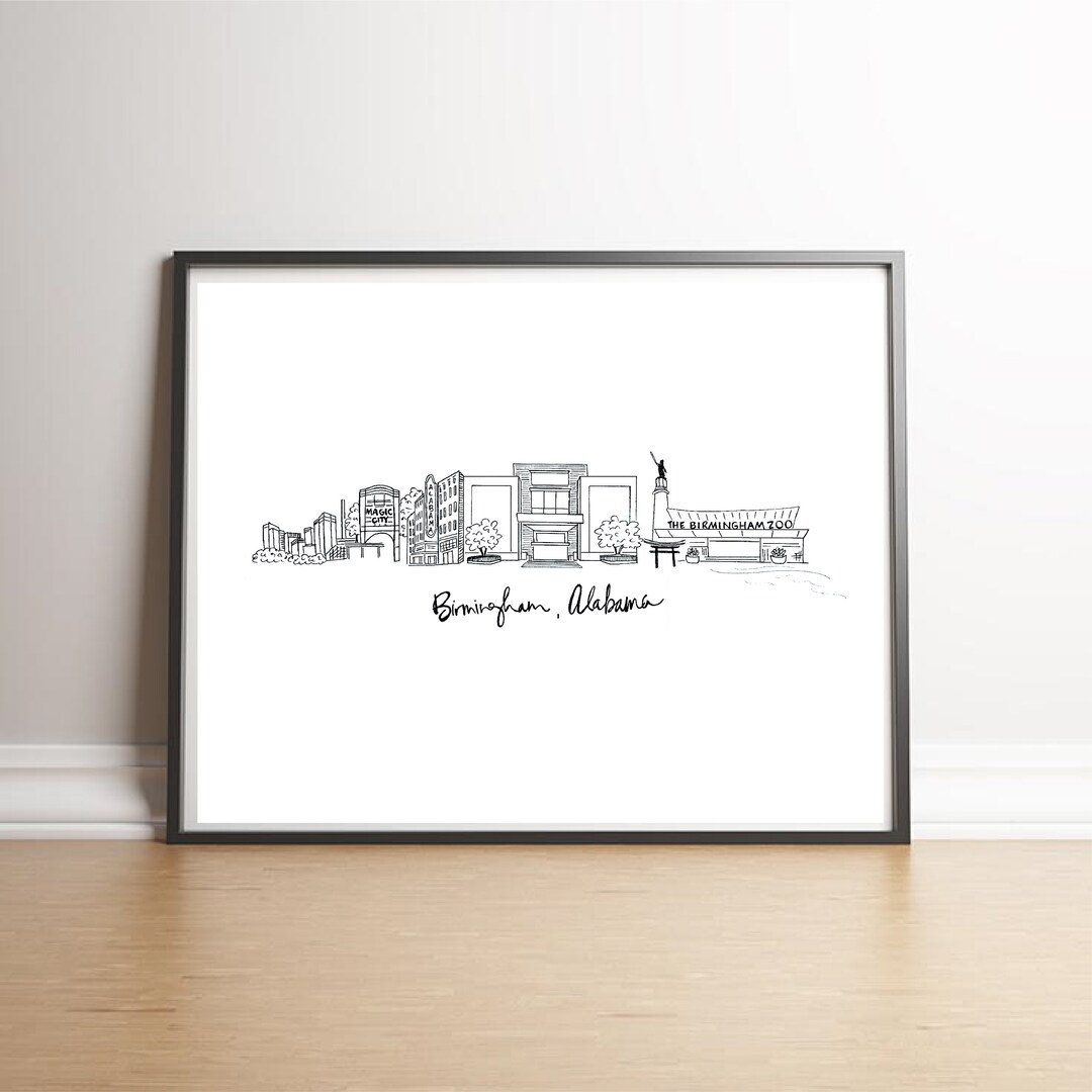 Birmingham AL Art Print the Magic City Bham Etsy