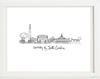 USC University of South Carolina Art Print | Gamecocks