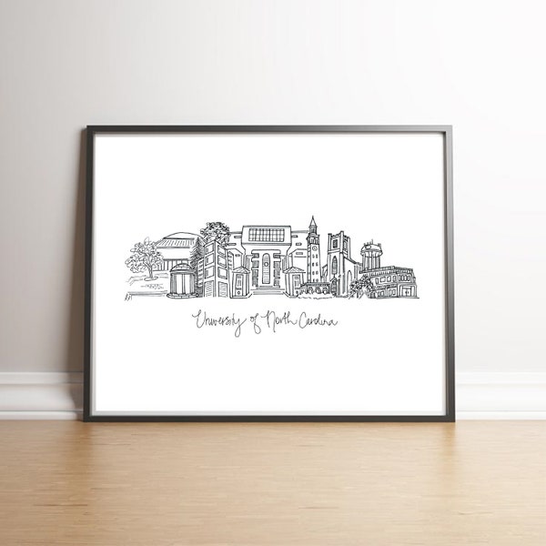 UNC University of North Carolina Art Print | Chapel Hill