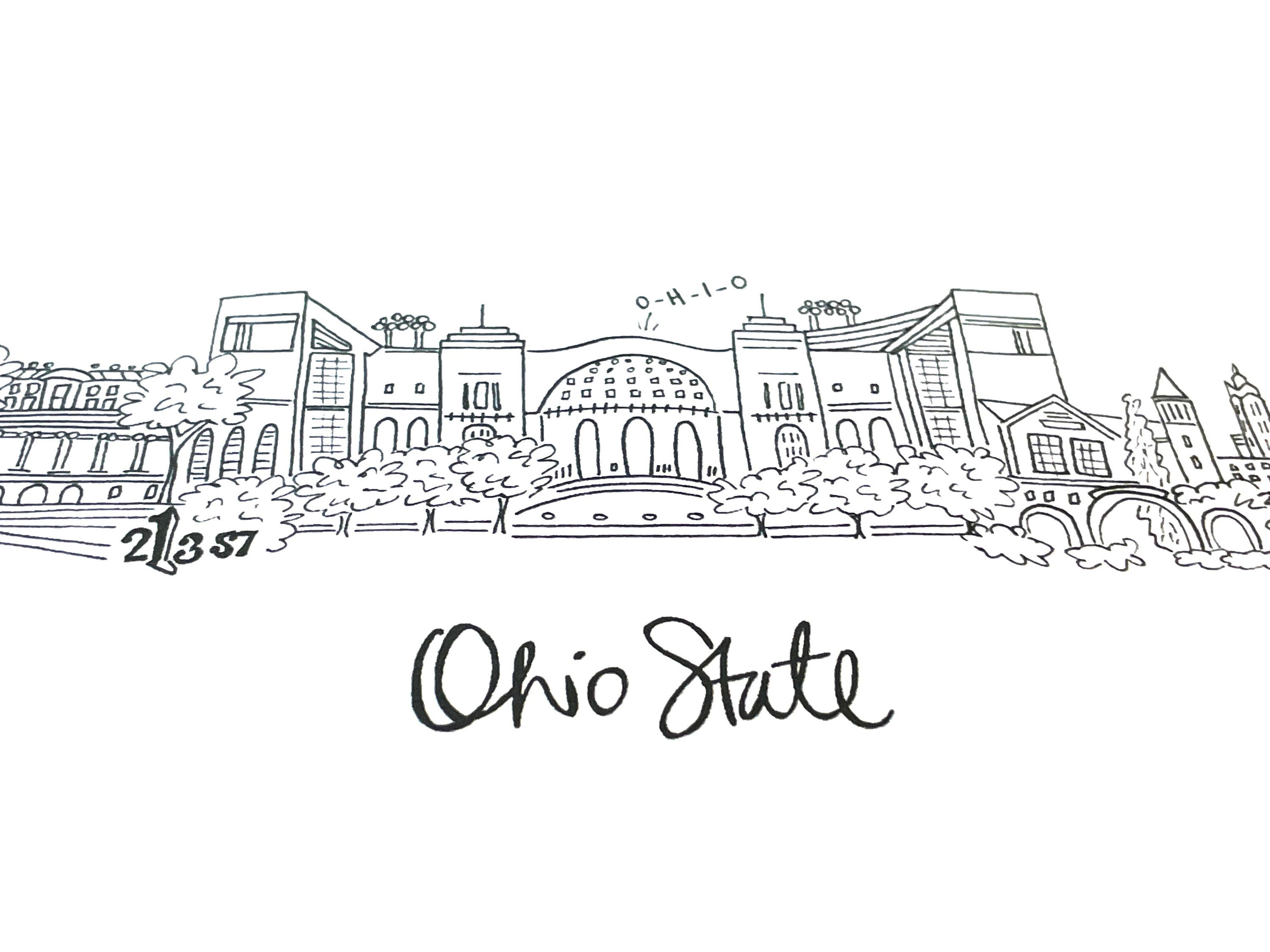 Ohio State University Fine Art Print