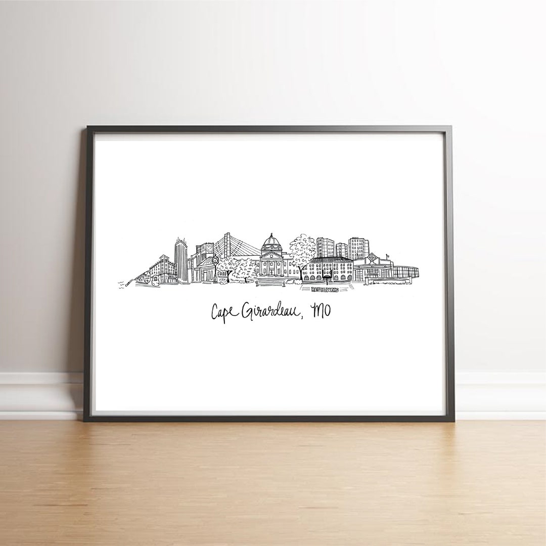 Cape Girardeau MO Art Print Southeast Missouri State Etsy