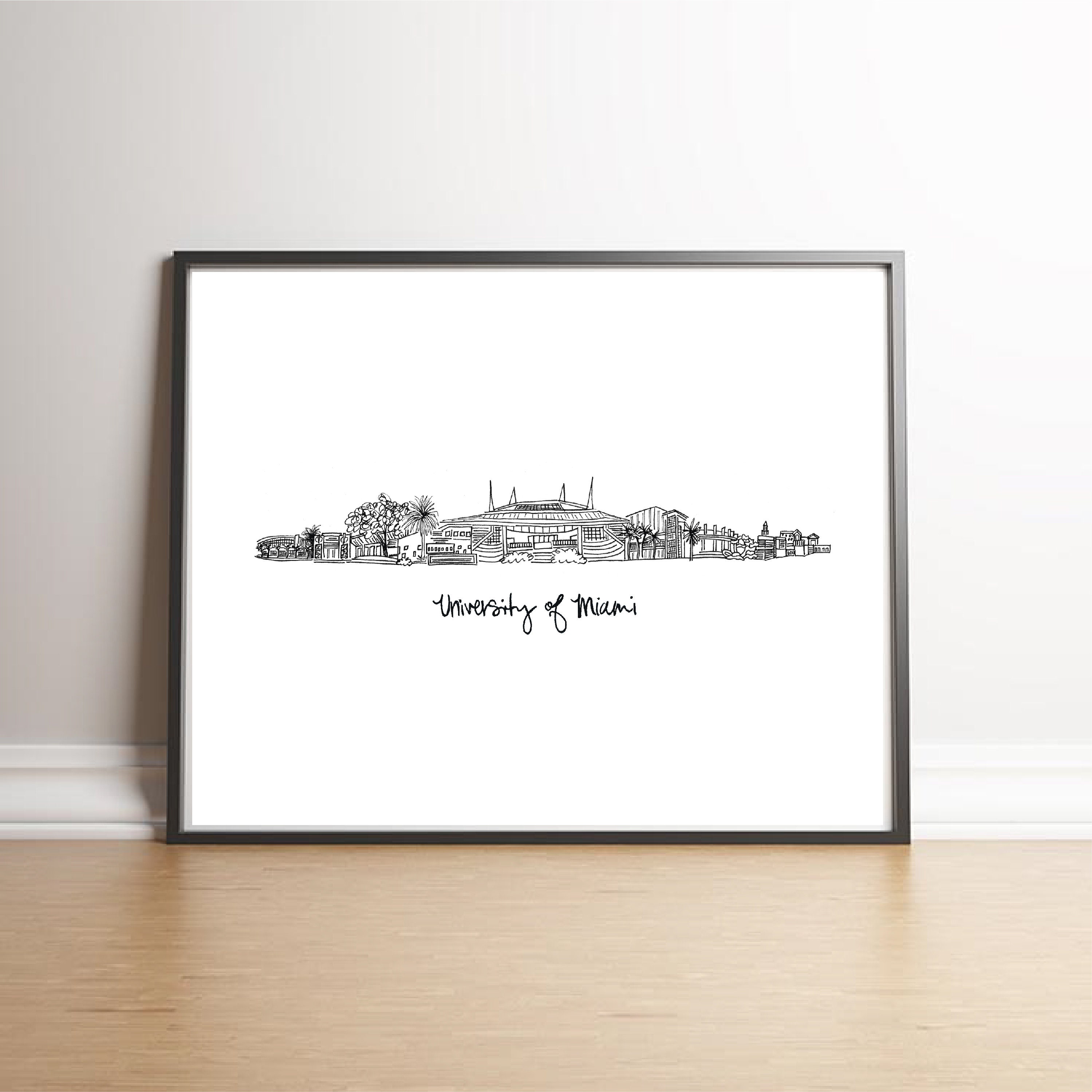 University of Miami Art Print | Hurricanes | Coral Gables, Florida | The City Beautiful | FL