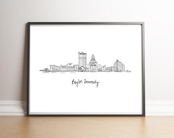 Baylor University Art Print | Waco, TX | Texas | Baylor Bears