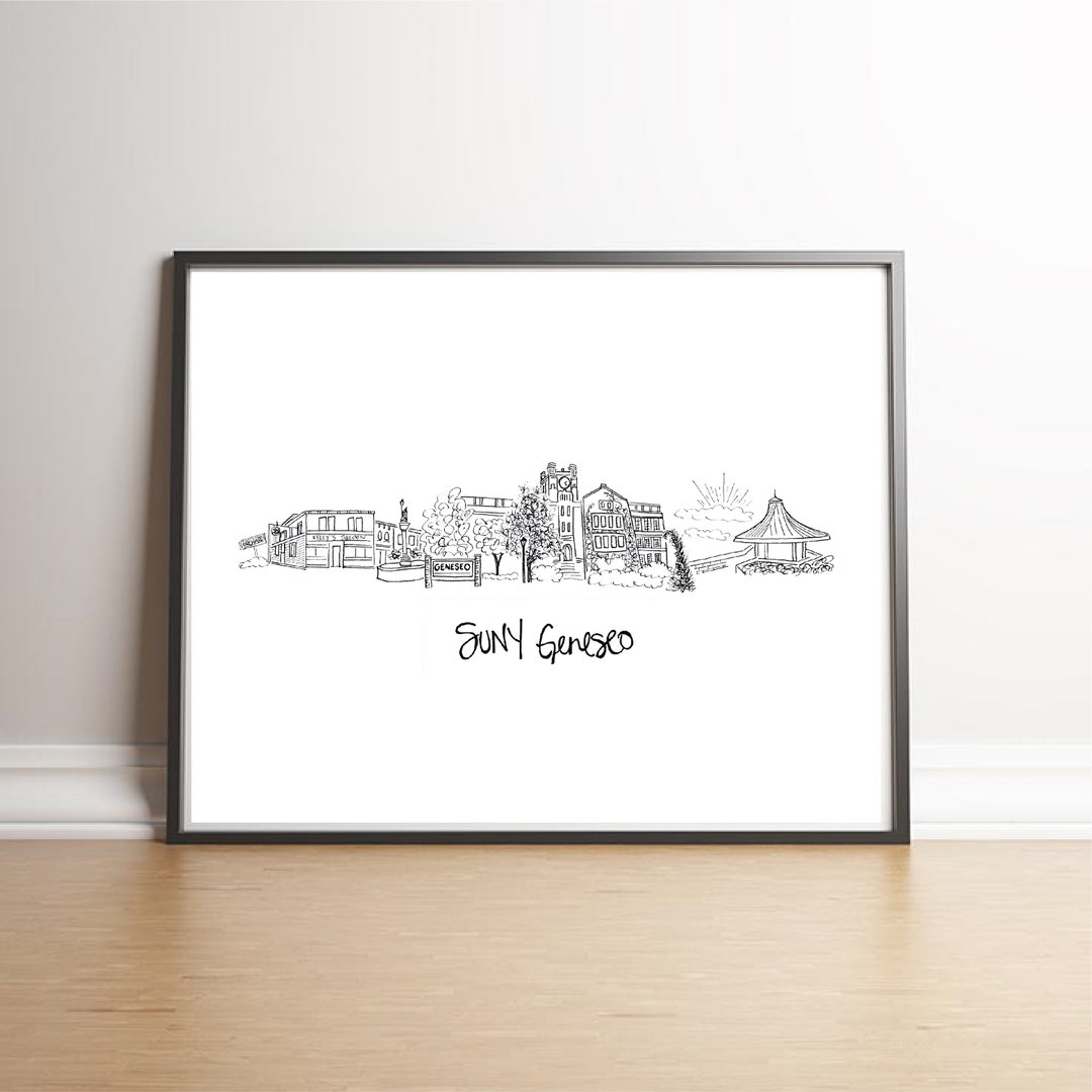 SUNY Geneseo Art Print Geneseo NY New York Etsy