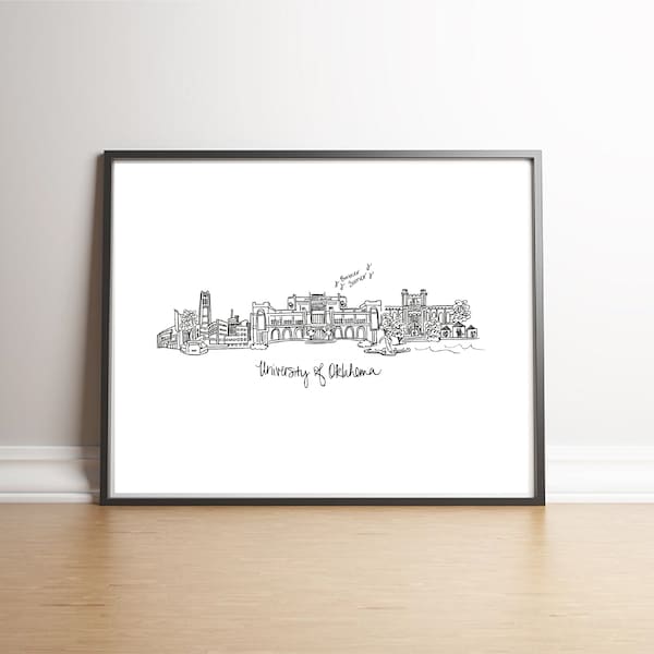 University of Oklahoma Art Print | Norman OK | Boomers