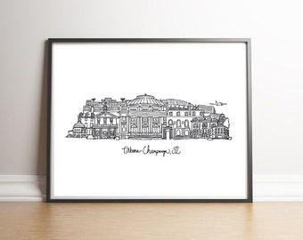 Urbana-Champaign IL Art Print | Illinois