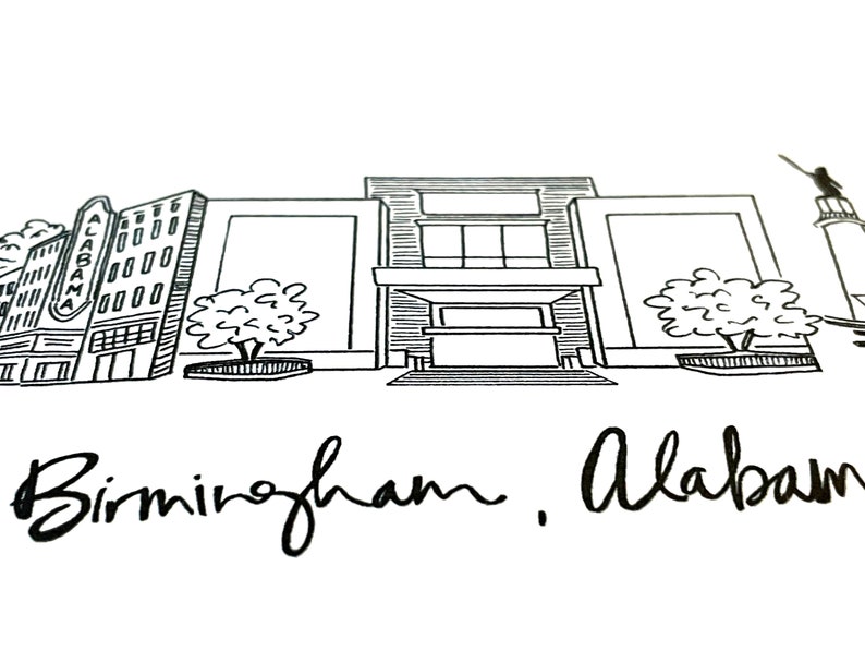 Birmingham AL Art Print the Magic City Bham Etsy