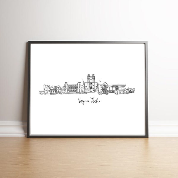 Virginia Tech Art Print | Blacksburg, VA | Hokies