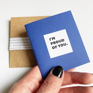 Cadeau attentionné pour lui • Fier de vous • Carte enfants • Cadeau personnalisé • Carte de félicitations • Carte positive