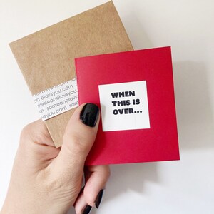 Covid-quarantainekaart • cadeau op afstand • Aangepaste kaart • Gepersonaliseerd cadeau • Vriendelijkheid • Handgeschreven • Attent • Aan u denken