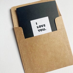 Tarjeta de aniversario, Te amo, Tarjeta de billetera, Para él, Para ella, Regalo del Día de San Valentín, Recuerdo para él, Recuerdo para ella, BFF