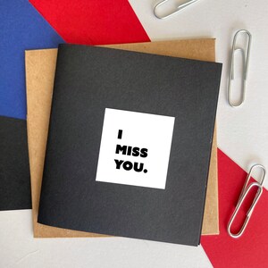 Relación a larga distancia • Tarjeta personalizada • Tarjeta te extraño • Carta de amor • Tarjeta personalizada • Para él • Para ella • Negro