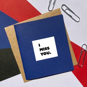 Relación a larga distancia • Tarjeta personalizada • Tarjeta te extraño • Carta de amor • Tarjeta personalizada • Para él • Para ella • Azul