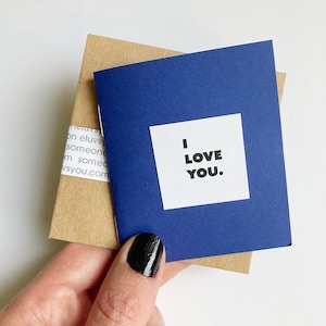 Carte I Love You • Cadeau personnalisé • Carte anniversaire • Lettre d’amour • Manuscrit • Pensée réfléchie de vous • Amitié • Romantique
