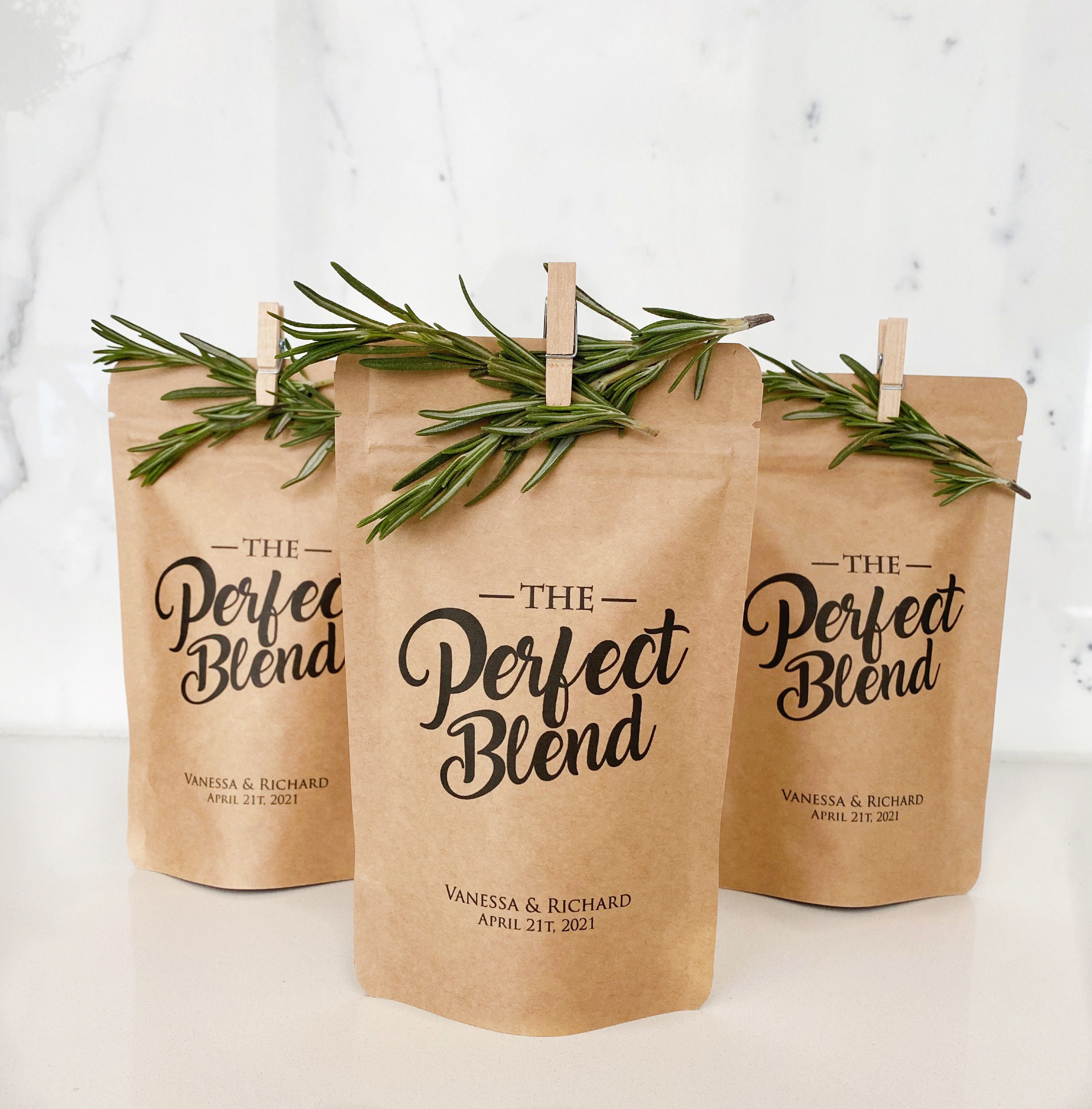 The Perfect Blend Coffee Favor Bags Wedding Favors for Guests Etsy