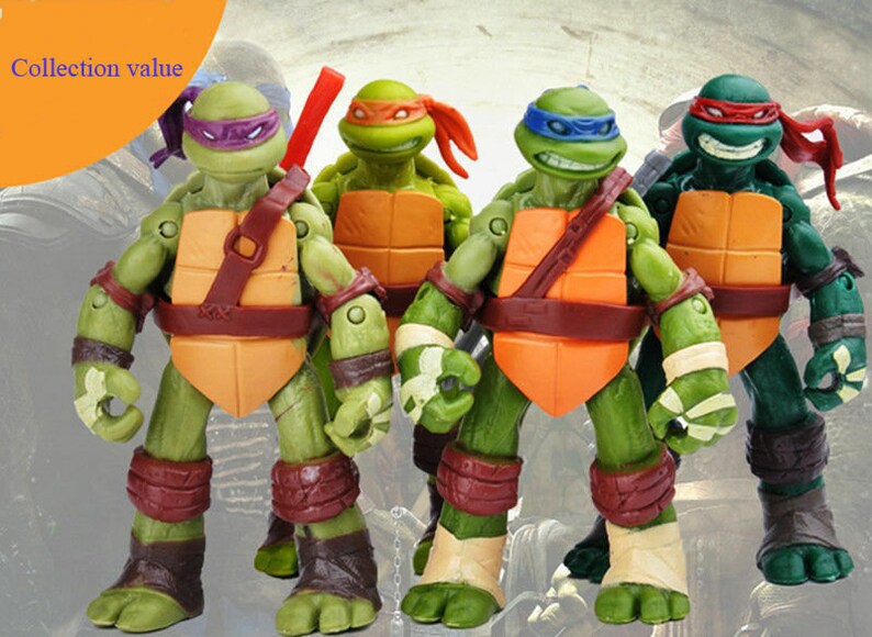 4Pc Teenage Mutant Ninja Turtles Action Figure Doll Toys | Etsy