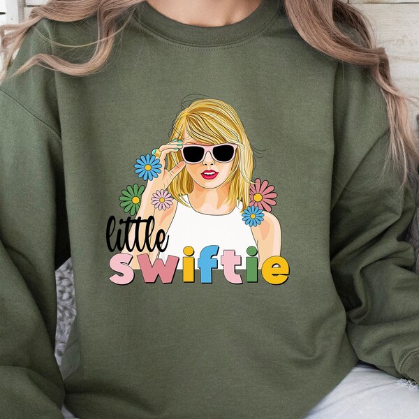 Cute Swiftie Sweatshirt - Little Swiftie Tshirt - Taylor Fan Gift - Album Tour Sweatshirt - Floral Swiftie Sweatshirt - Album Merch Sweater