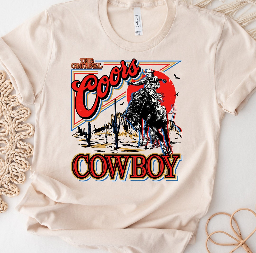 Coors Original Cowboy Shirt Western Tshirt Rodeo Shirt - Etsy