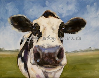 farming life Dairy cow art print agriculture print country living holstein friesian cattle moo farmhouse decor cows cow lover gifts