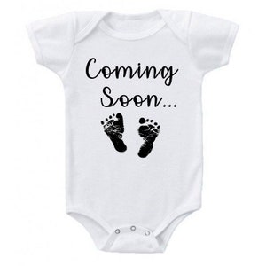 Coming Soon Baby Onesie,  Pregnancy Announcement Onesie, Gender reveal onesie, Baby Shower Onesie, Husband Baby Reveal