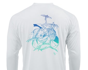 Florida Mahi Fishing Shirt, Lobo Lures, UPF50+ Long Sleeve