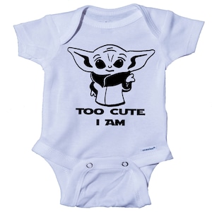 Ink Trendz®Too Cute I Am Baby | Movie Themed Cute Baby Shower Gift, Baby Girl, Newborn Onesies® Funny Baby Onesie® Bodysuits