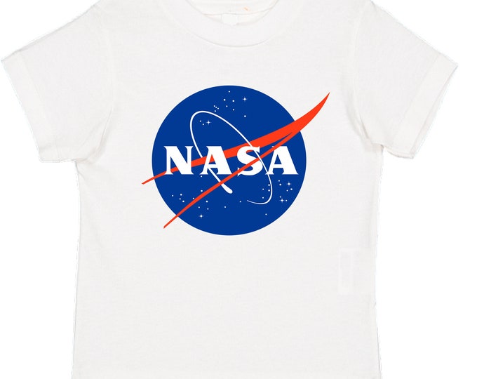 NASA Signature Meatball Logo Astronauta Exploración Espacial Algodón Niño Niño Camiseta Premium