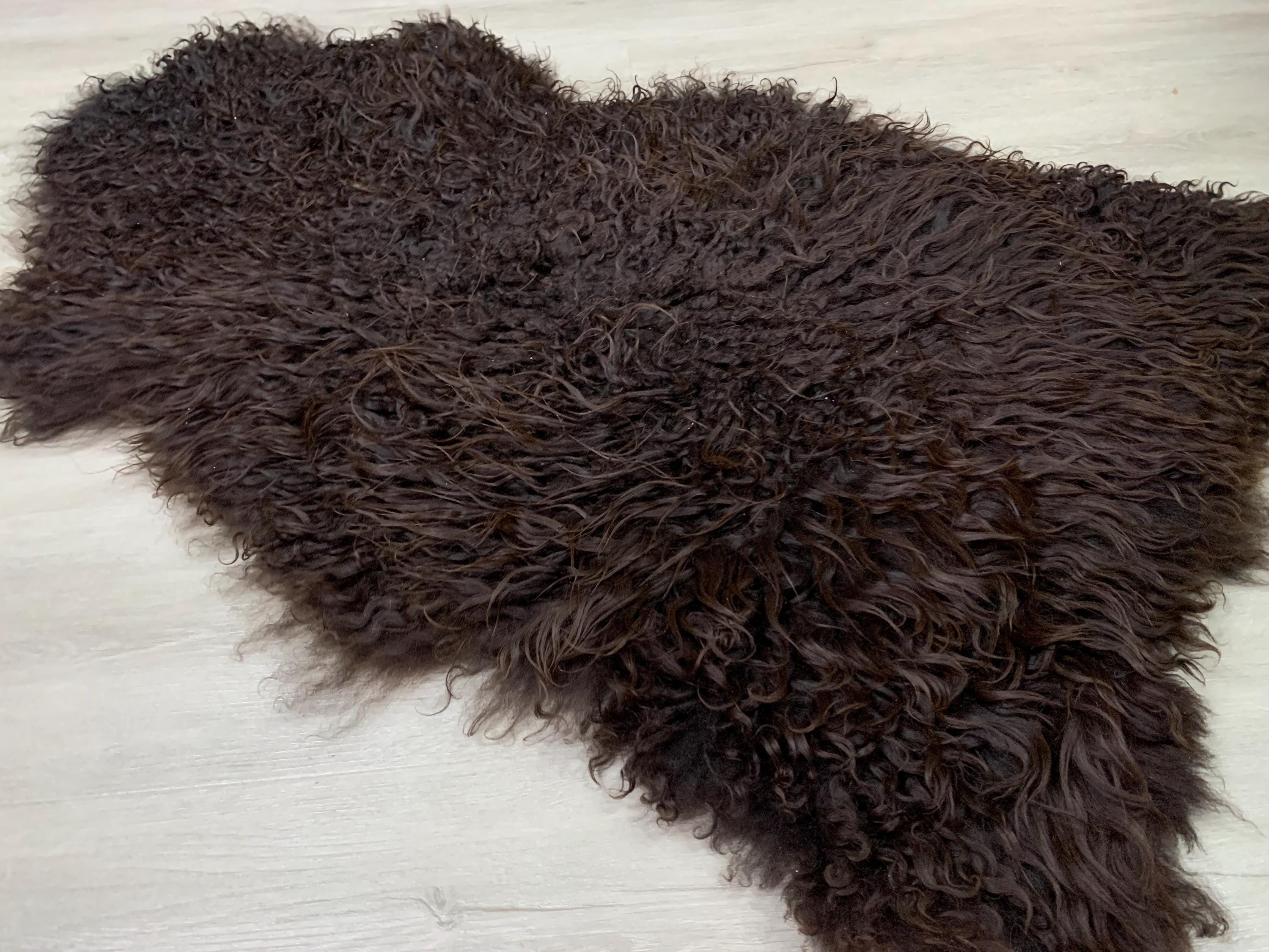 Unique Icelandic Curly Sheepskin Rug / Pelt / Pet Bed / Throw / Hide ...