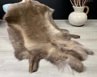 Real GENUINE Scandinavian Reindeer Hide * Exclusive Reindeer skin rug hide pelt throw Home Decorations