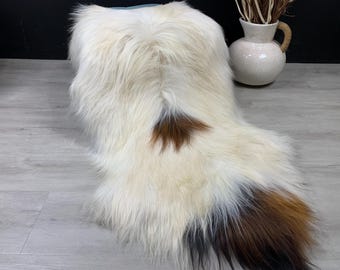 XXL Icelandic Sheepskin rug / Sheepskin  / Icelandic Sheepskin Pelt / Sheepskin Seat Cover / Gift for Dog Sheepskin Pet Bed Throw Home Decor