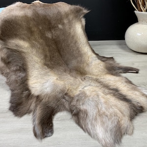 Decorative Genuine Reindeer Hide - Unique Scandinavian Rug Skin Gift