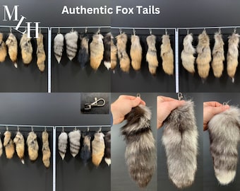 Genuine Red Fox Tail Keychain - Ethically Sourced Fur Accessory for Unique Style