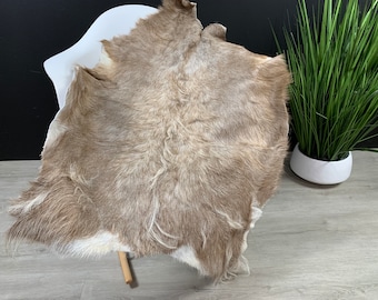 Goat Rug Pelt Hide, Real Goat Skin Rug, Genuine Natural Goat Hide