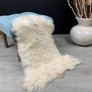 Tibetan Mongolian Sheepskin Rug Lambskin Pelt Genuine Real Natural Colors Seat Cover Rug Pet Bed Throw