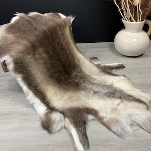 Real Genuine Scandinavian Reindeer Hide * Exclusive Reindeer Skin Rug Hide Pelt Throw Home Decorations