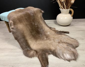 XXL GENUINE Scandinavian Reindeer Hide * Exclusive Reindeer skin rug hide pelt throw